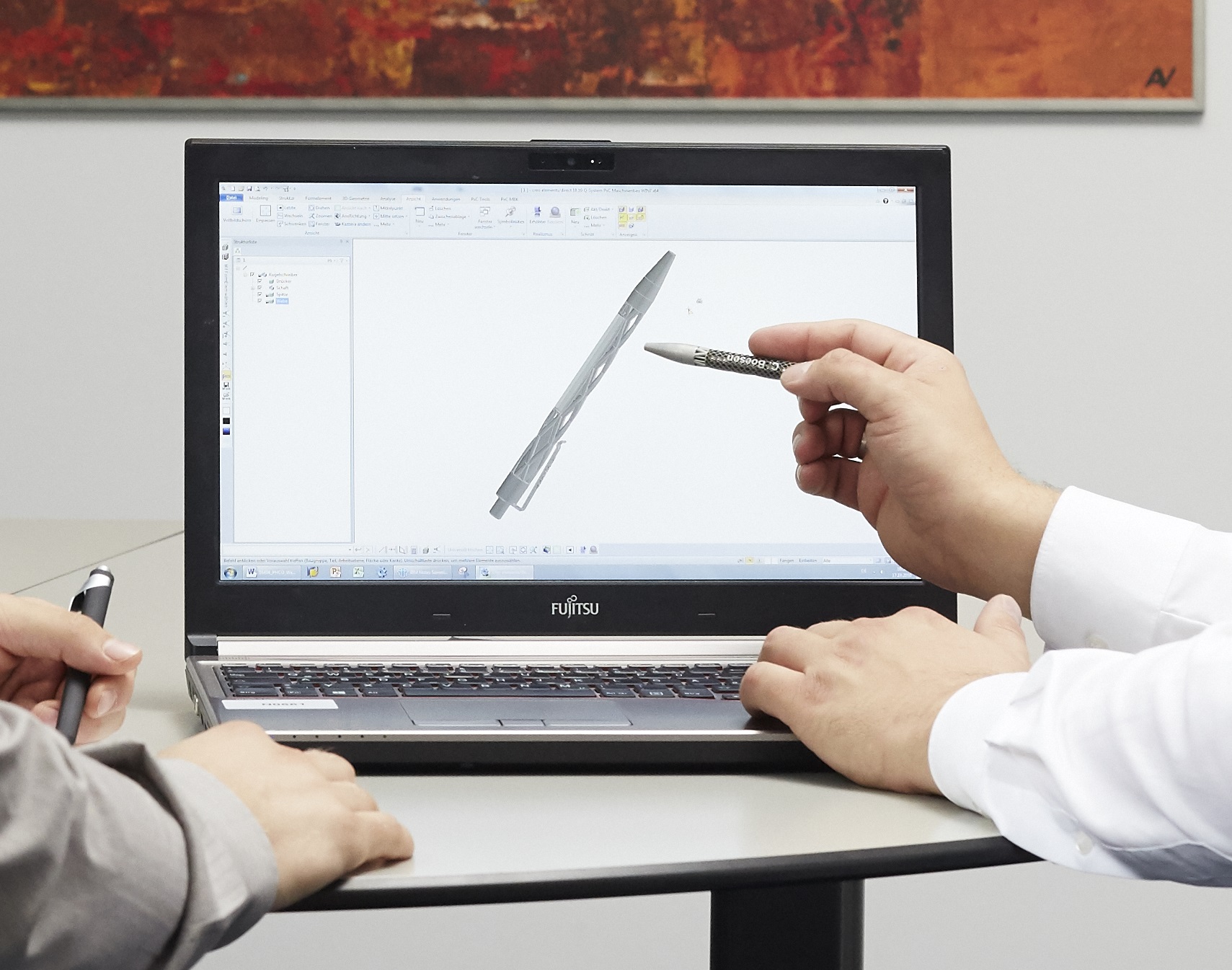 Analyse einer 3D-Vorlage auf einem Computer